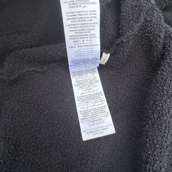 Gucci Black & Multicolor Floral Embroidered Cotton Zip-Up Hoodie - Picture 13 of 14